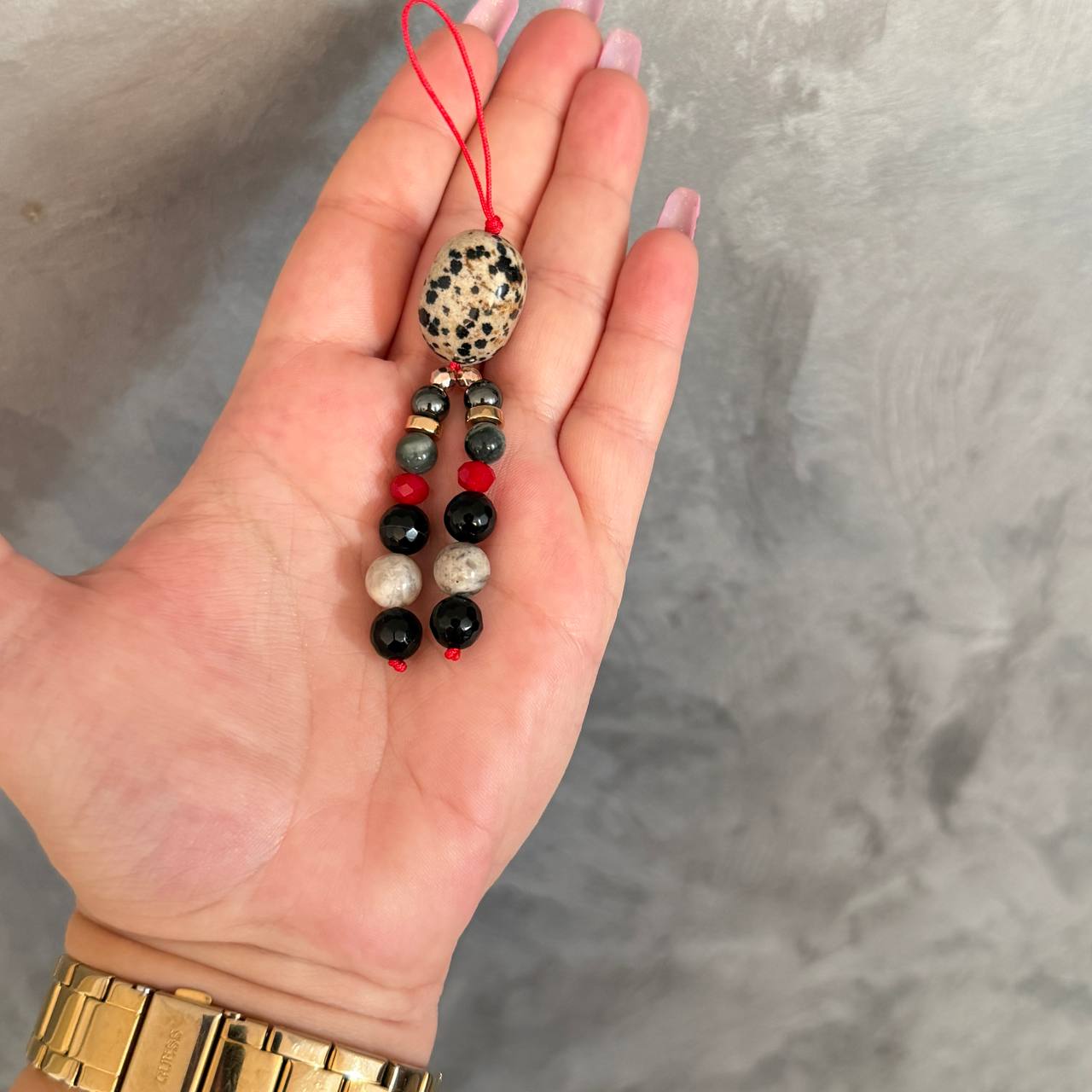 Amuletă Money Maker cu mix de pietricele naturale pentru abundență și flux financiar