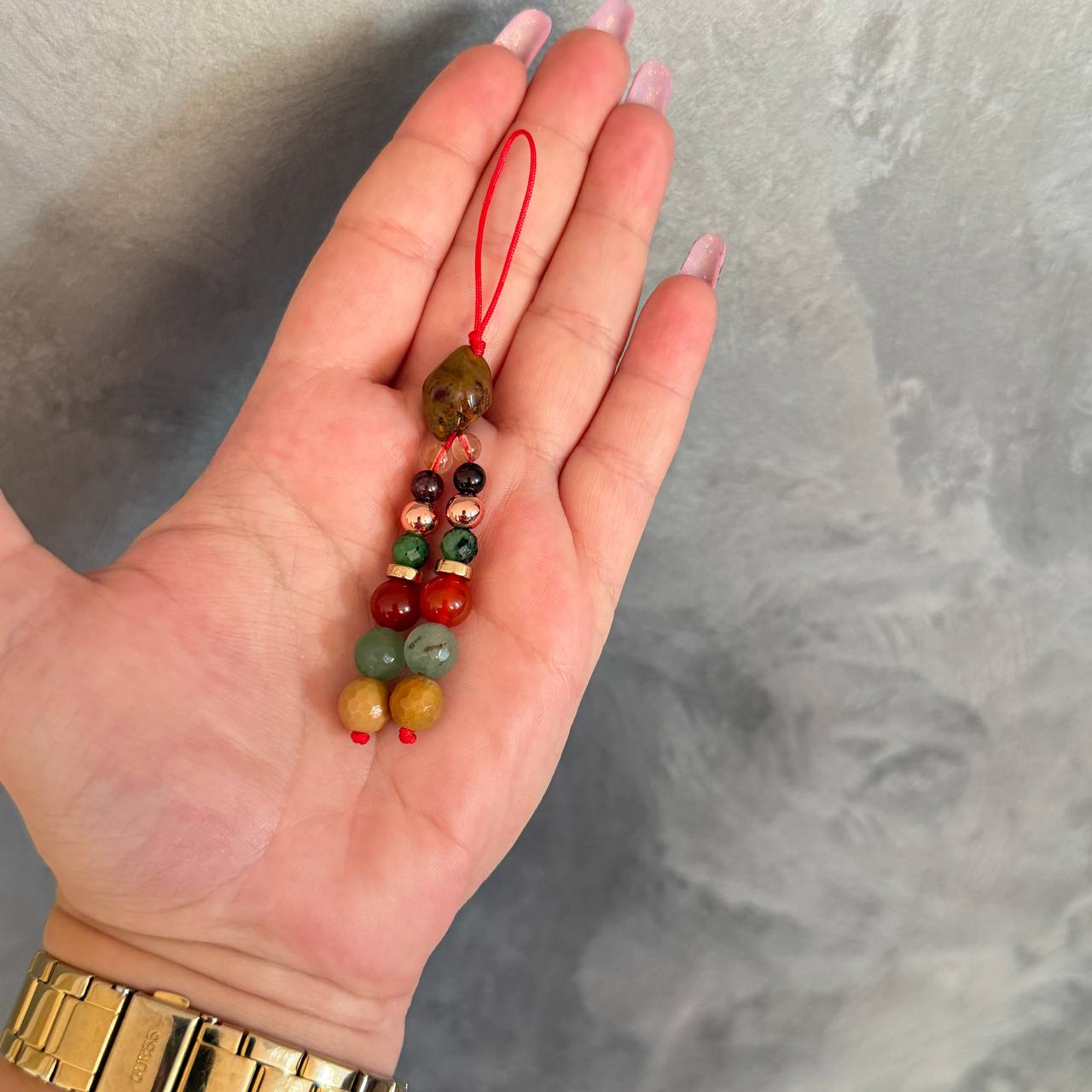 Amuletă Money Maker cu mix de pietricele naturale pentru abundență și flux financiar