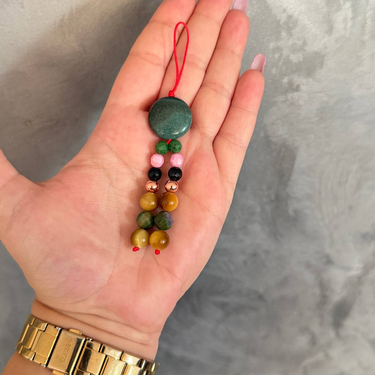 Amuletă Money Maker cu mix de pietricele naturale pentru abundență și flux financiar