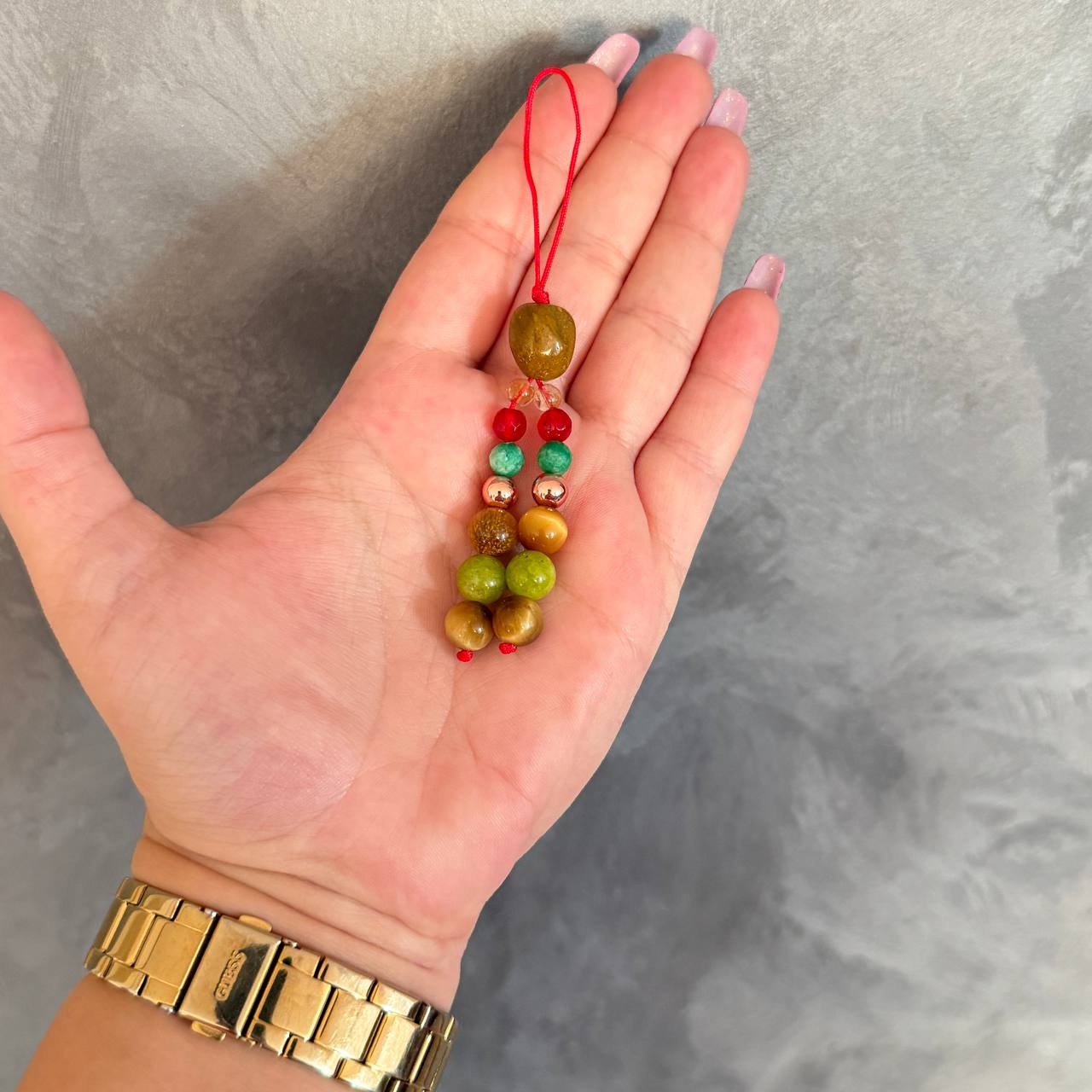 Amuletă Money Maker cu mix de pietricele naturale pentru abundență și flux financiar