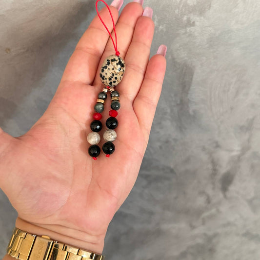 Amuletă Money Maker cu mix de pietricele naturale pentru abundență și flux financiar
