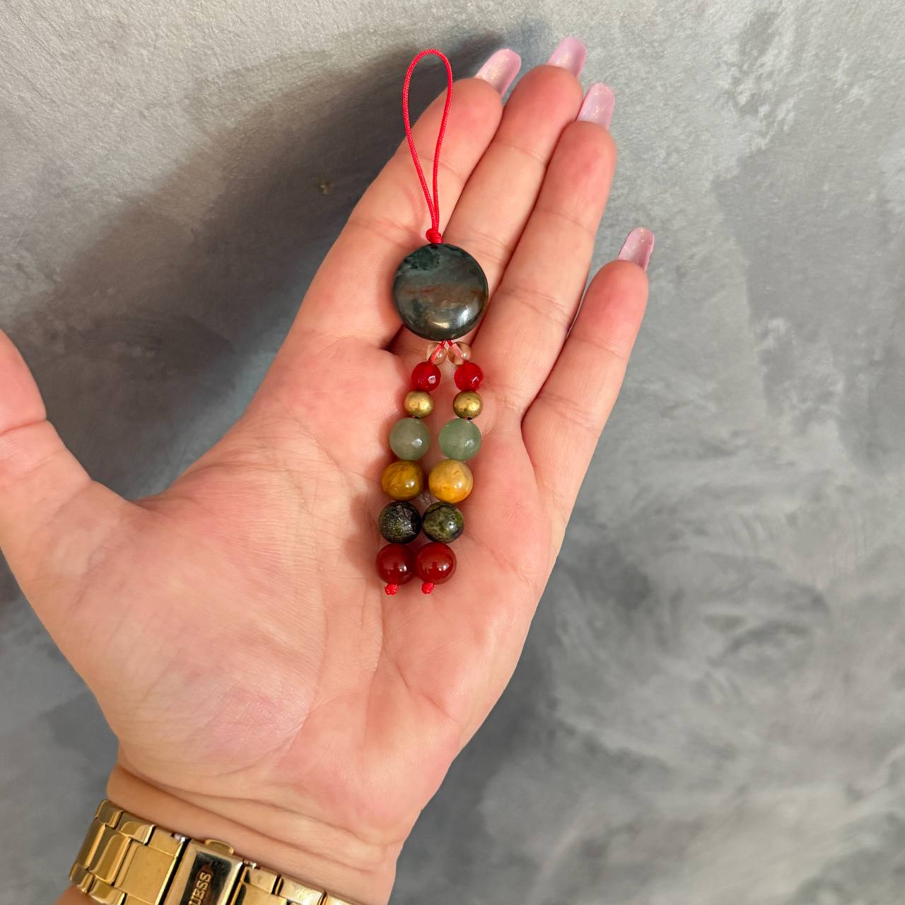 Amuletă Money Maker cu mix de pietricele naturale pentru abundență și flux financiar
