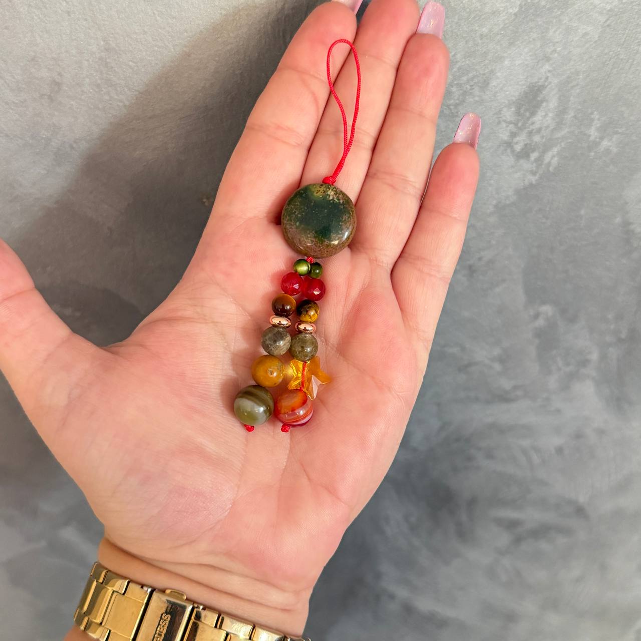 Amuletă Money Maker cu mix de pietricele naturale pentru abundență și flux financiar
